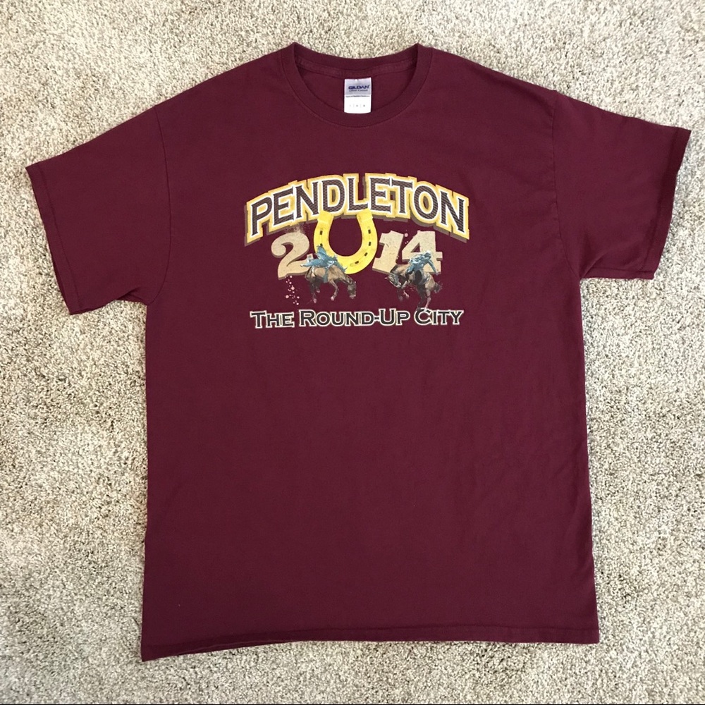 Pendleton Round-Up Rodeo 2014 Tee T-Shirt, Large - Picture 2 of 5